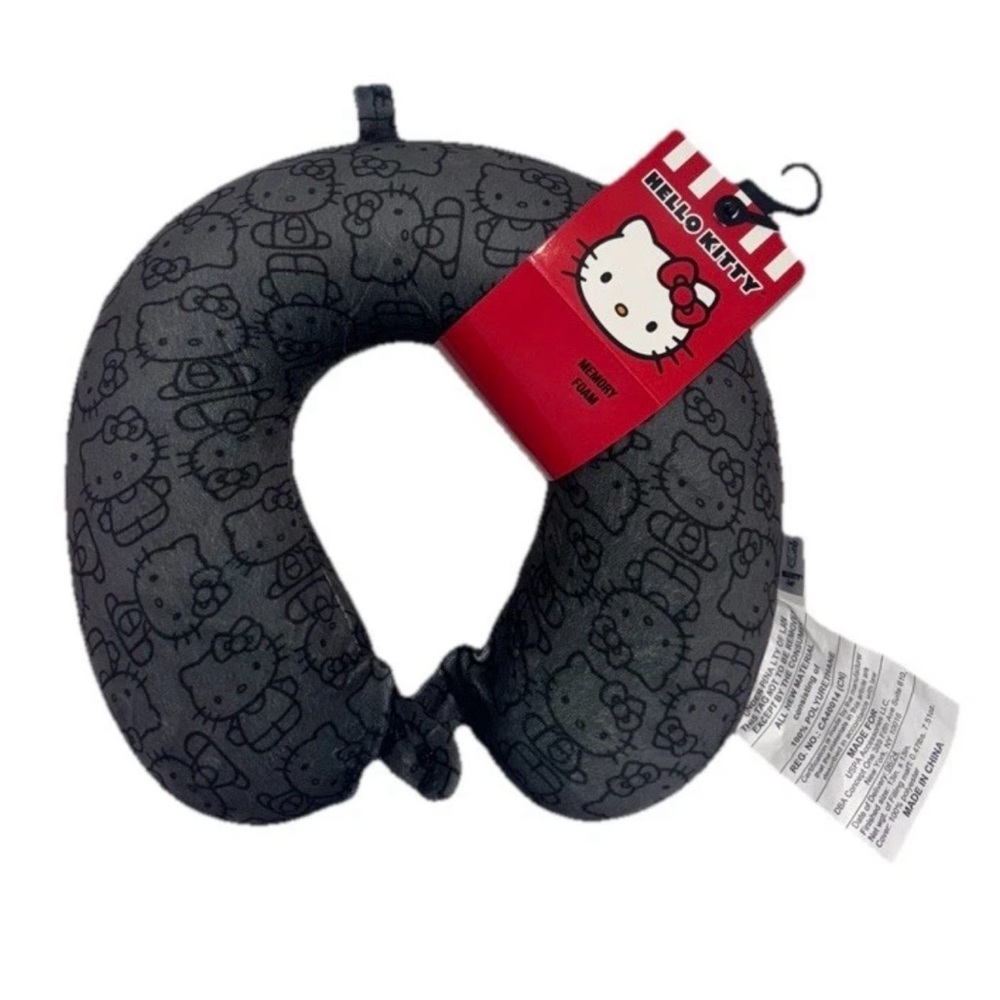 Ful Hello Kitty Memory Foam Travel Neck Pillow Black (NWT)
